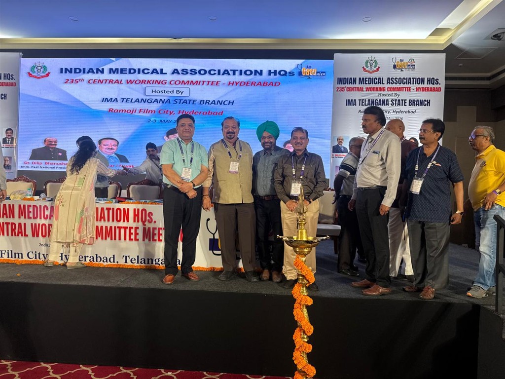 Punjab IMA leadership( *Past, Present  & President Elect ),representing Punjab at CWC meeting along with National Stalwarts at Ramoji film city,Hyderabad.