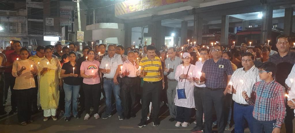 IMA Bathinda held, candle march, observed silence and offered prayers for the departed soul of Dr. Archana Sharma , IMA Punjab