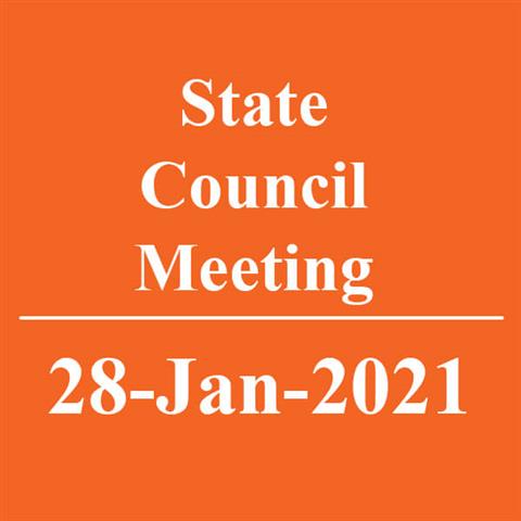 State Council Meeting on 28-Jan-2021
