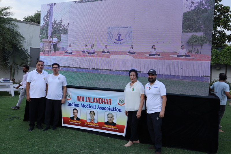 Yoga Day Celebrated at Jym Khana Club with associated Indian Medical Association Jalandhar 