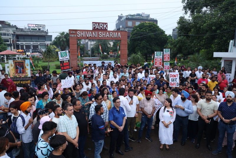 Candle March for Womens Safety at Model Town,  Shivani Park, Jalandhar 